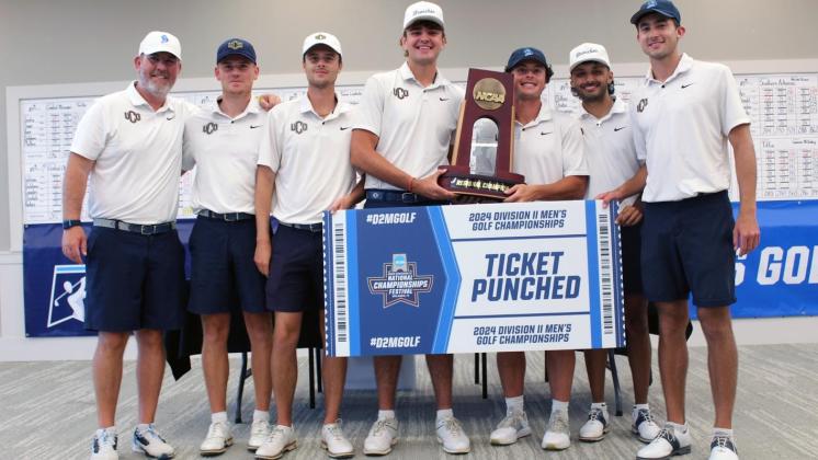 UCO men's golf team wins the CentralMidwest regional championship, Saturday, May 11. Photo courtesy of UCO photo services.