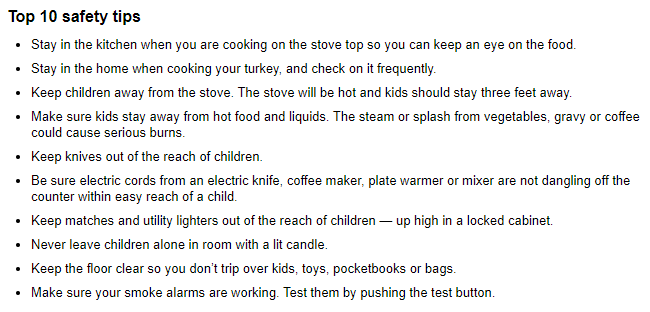 Fire Safety Tips from the NFPA