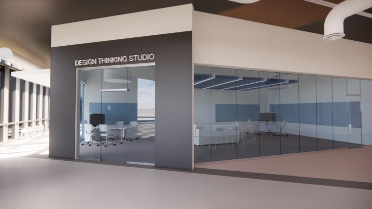 In Desgin Thinking Studios located at the Danforth Campus, Entrepreneurship Academy students can brainstorm their business ideas in a space designed to foster creativity and creative problem solving.