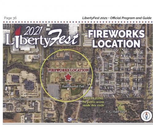 Fireworks will be launched from Hafer Park fields. Do not block emergency doors at OU Medical Center.