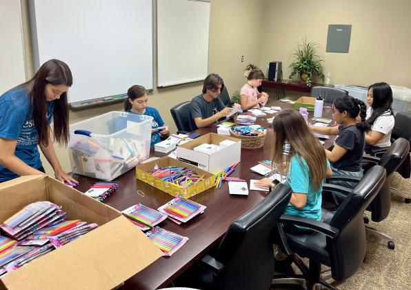 Members of the Student Ambassador Program volunteer for district-wide projects like helping prepare for the Edmond Public Schools Convocation. Photo provided by Edmond Public Schools Foundation.