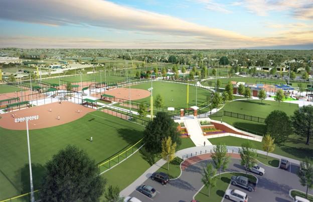 Rending of AC Caplinger Sports Complex Makeover. Photo provided by City of Edmond
