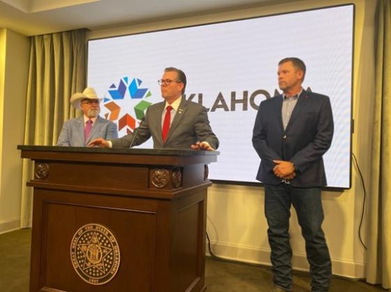    State Rep. Kevin McDugle, R-Broken Arrow, speaks at a press conference held on June 15, 2022 to discuss a review of death row prisoner Richard Glossip’s case. McDugle and dozens of other Republican lawmakers believe Glossip is innocent. (Keaton Ross/Oklahoma Watch)