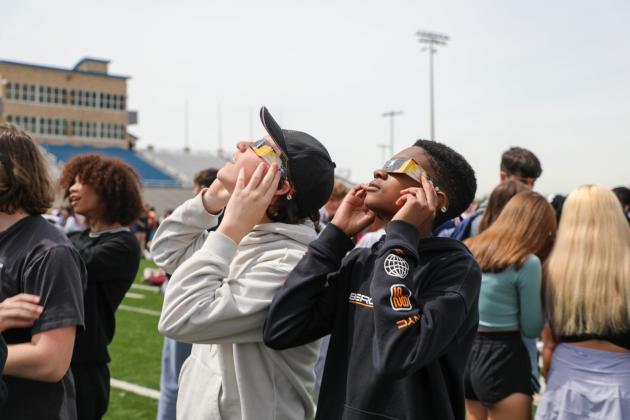 Deer Creek Schools Eclipse gazers. Photos submitted by DCS
