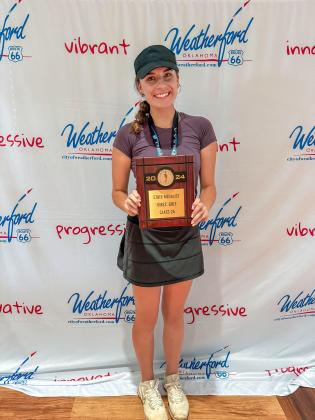 OCA senior Avery Haddock wins the Class 2A state championship with a final score of 150, Tuesday, April 30. Courtesy of OCA Athletics